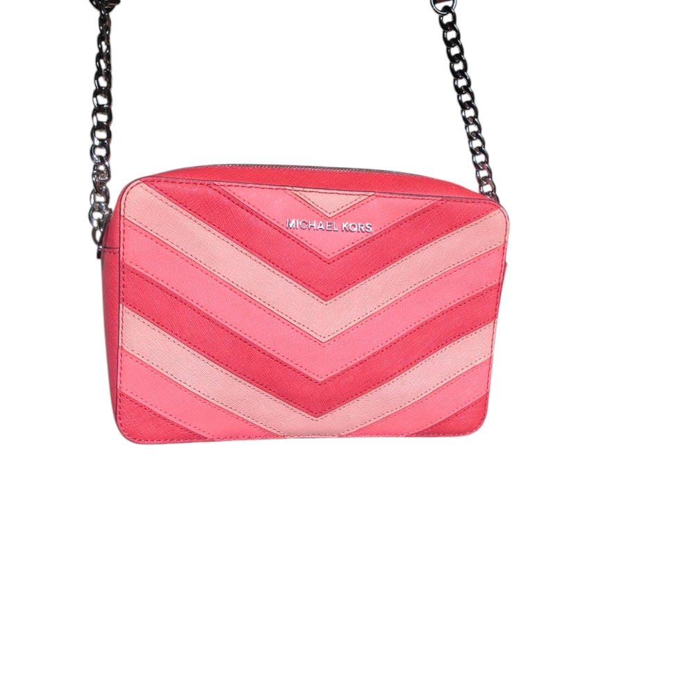 NWOT Michael Kors Jet Set Travel Saffiano EW Large Crossbody 32H5STVC20 Coral